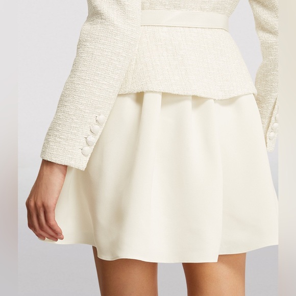 Self - Portrait Tailored Cream Color Boucle Mini Dress - Picture 6 of 16